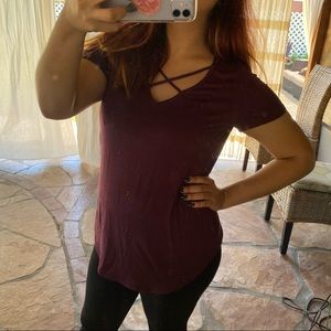 Emory Park Dulce Cross Knit Top Small to Medium